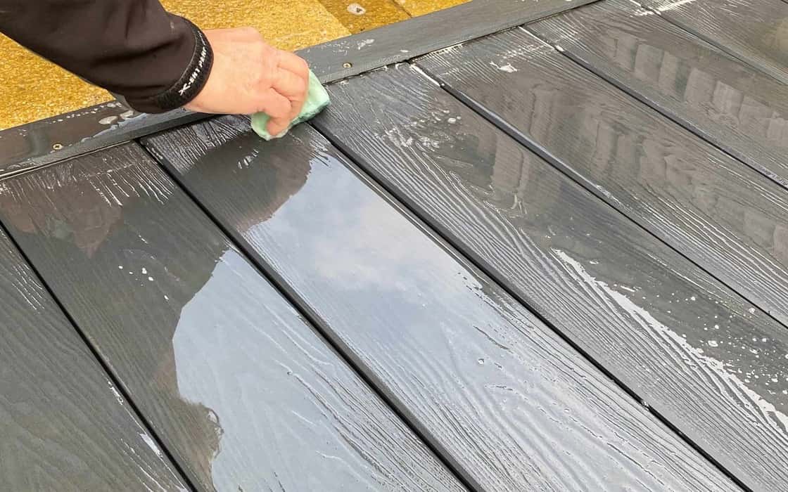 cleaning a trex deck