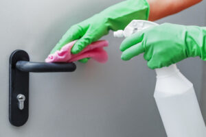 How often should high-touch surfaces be disinfected